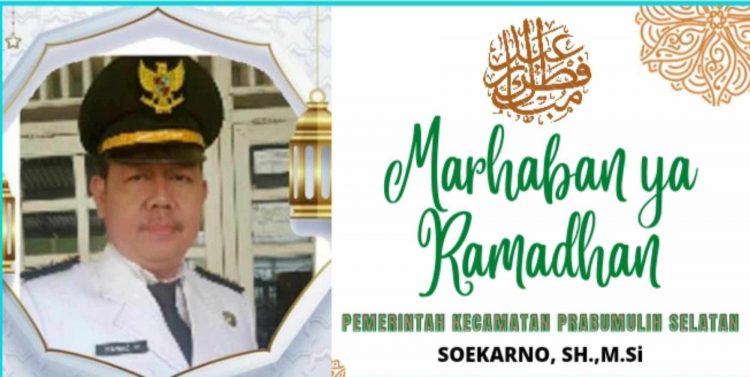 Camat Prabumulih Selatan: Selamat Menyambut Bulan Suci Ramadhan 1443 Hijriyah