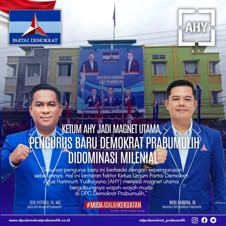 AHY Jadi Magnet, Pengurus Baru DPC Demokrat Prabumulih Didominasi Milenial