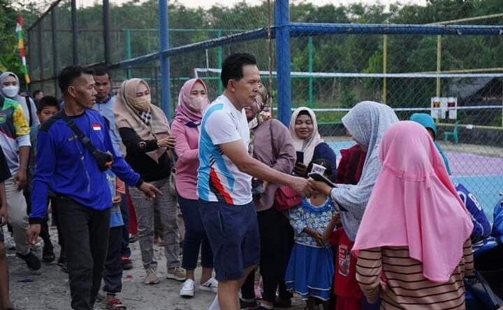 Ridho Yahya Membuka Turnamen Voly KNPI CUP di Desa Tanjung Telang