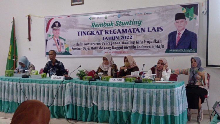 Pemerintah Kecamatan Lais Gelar Rembuk Stunting, Target Zero Penambahan Kasus