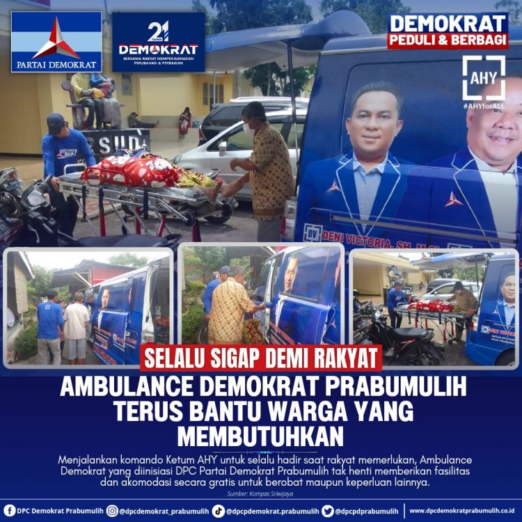 DPC Partai Demokrat Siapkan Mobil Ambulans untuk Semua Masyarakat Prabumulih