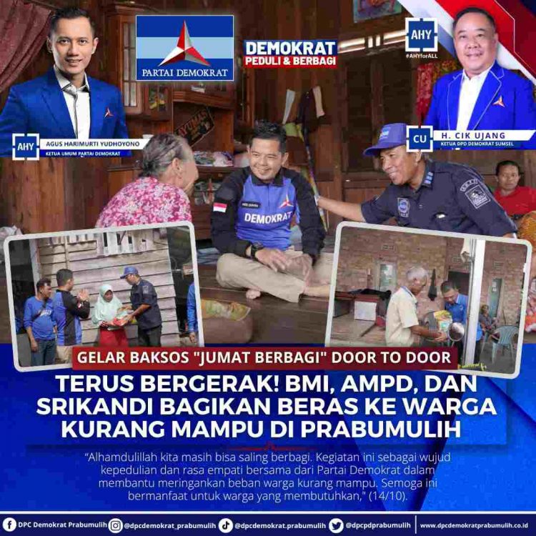 Demokrat Jum’at Berbagi, Kali ini Menyapa Warga Kelurahan Sindur