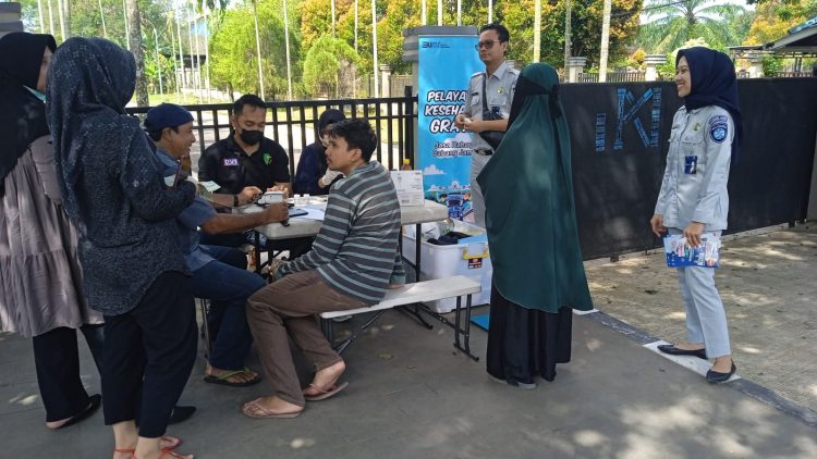 Jasa Raharja Jambi Menggelar Kesehatan Gratis Bagi Wajib Pajak