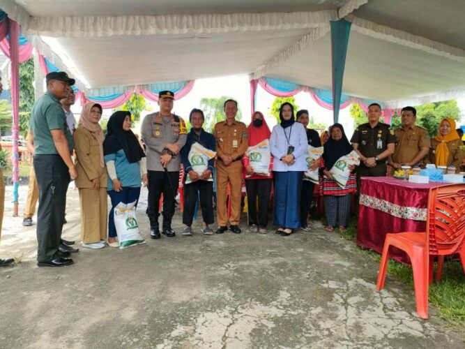 Pj Walikota Laksanakan Launching Penyaluran Pemberian Bantuan Pangan di Kelurahan Gunung Ibul