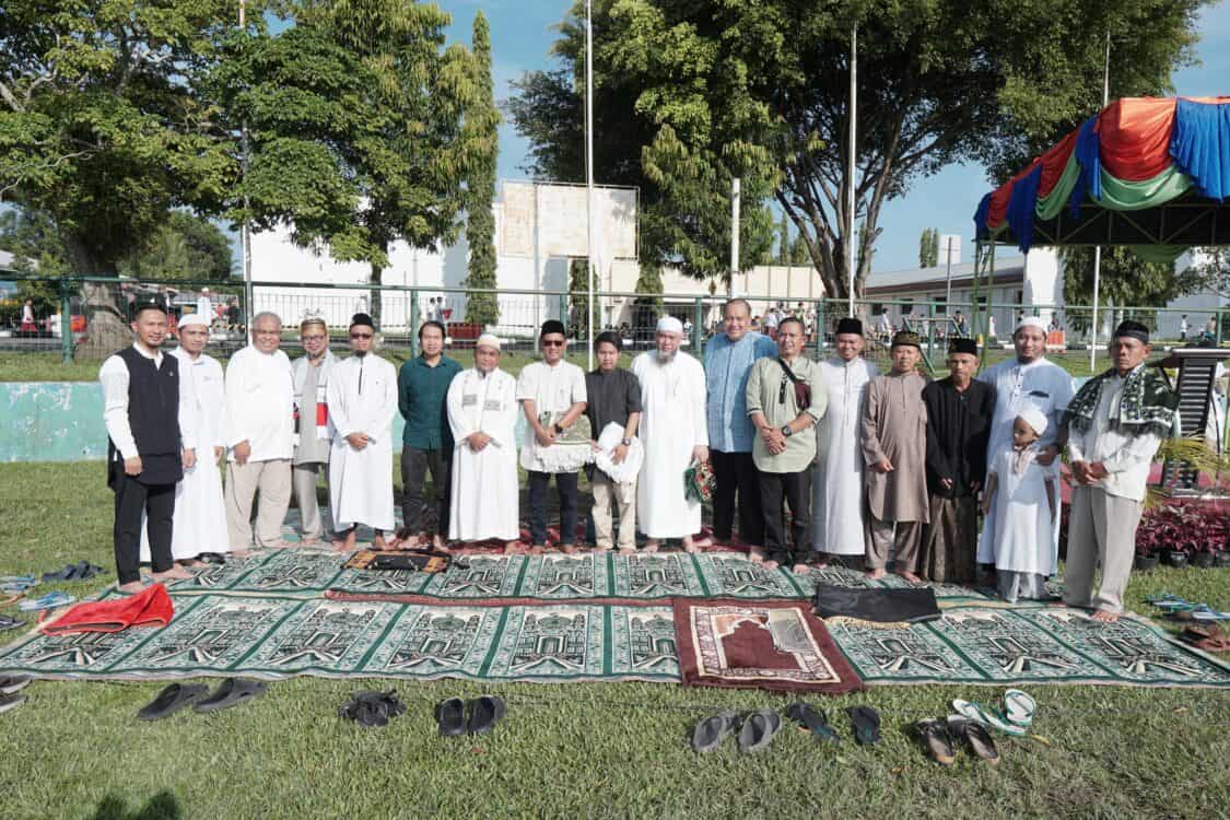Pertamina Hulu Rokan Zona 4 Sholat Ied di Lapangan Ria Jaya
