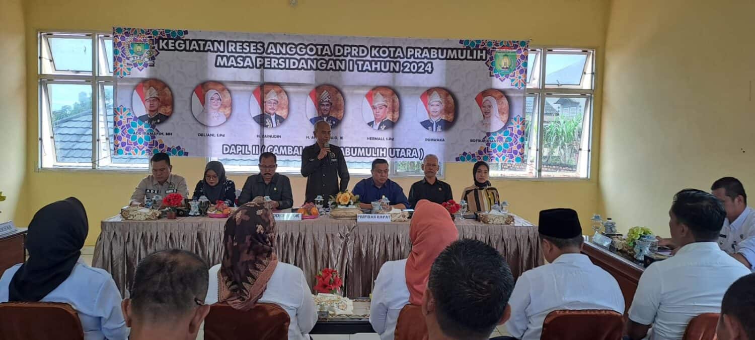 Anggota DPRD Dapil II Gelar Reses di Kantor Camat Prabumulih Utara