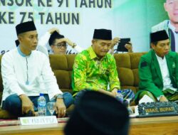 Hadiri Halal Bihalal dan Pelantikan MWCNU, Pesan Wabup Rohman : Bekerjalah Dengan Penuh Tanggungjawab
