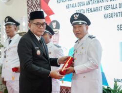 Bupati H M Toha Lantik Kades Antar Waktu dan Penjabat Kades Dalam Kabupaten Muba