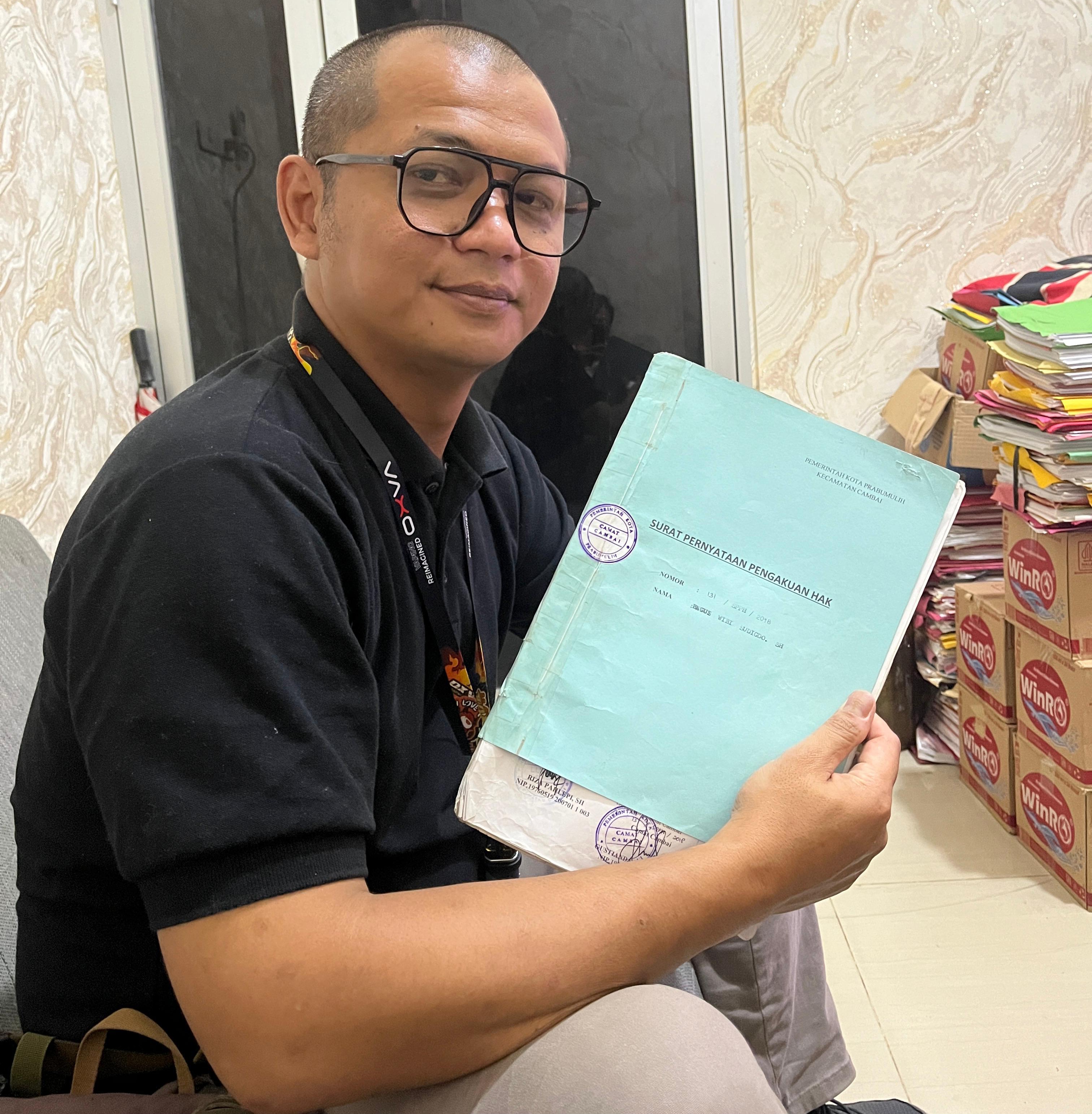 Bagus Wibi Pemilik Tanah Kaplingan di Jalan Pandawa Lima Cambai, Diduga Tertipu oleh Rekan Bisnisnya, Merugi Hingga Miliaran Rupiah