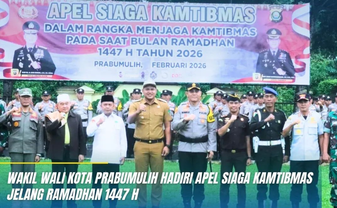Wakil Wali Kota Menghadiri Apel Siaga Kamtibmas Menjelang Ramadhan di Halaman  Polres Prabumulih