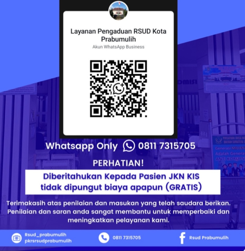 RSUD Kota Prabumulih Buka Layanan Pengaduan dan Informasi Melalui WhatsApp