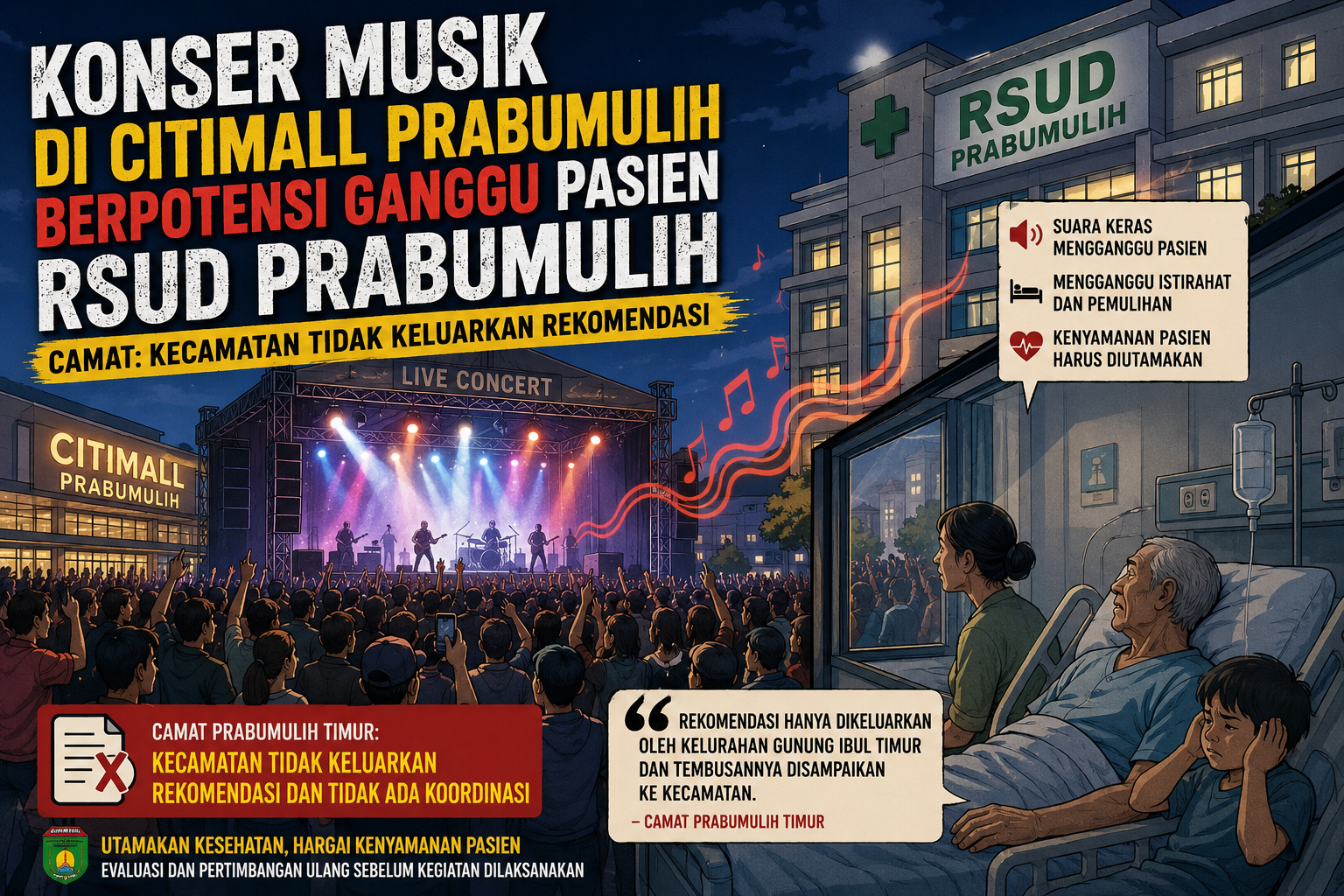 Camat Prabumulih Timur: Kecamatan Tidak Keluarkan Rekomendasi Konser di Citimall