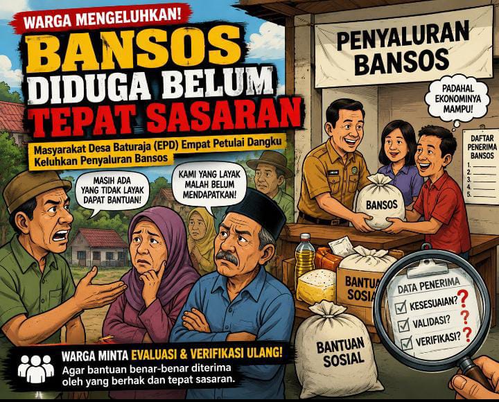 Warga Desa Baturaja EPD Keluhkan Penyaluran Bansos Diduga Belum Tepat Sasaran, Minta Data Penerima Segera Diverifikasi