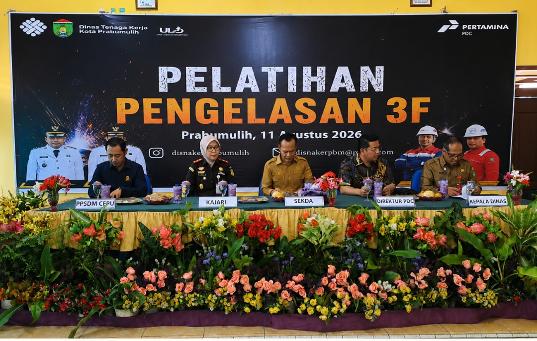 Pelatihan Pengelasan 3F 2026 Resmi Dimulai, Disnaker Prabumulih Gandeng PT PDC
