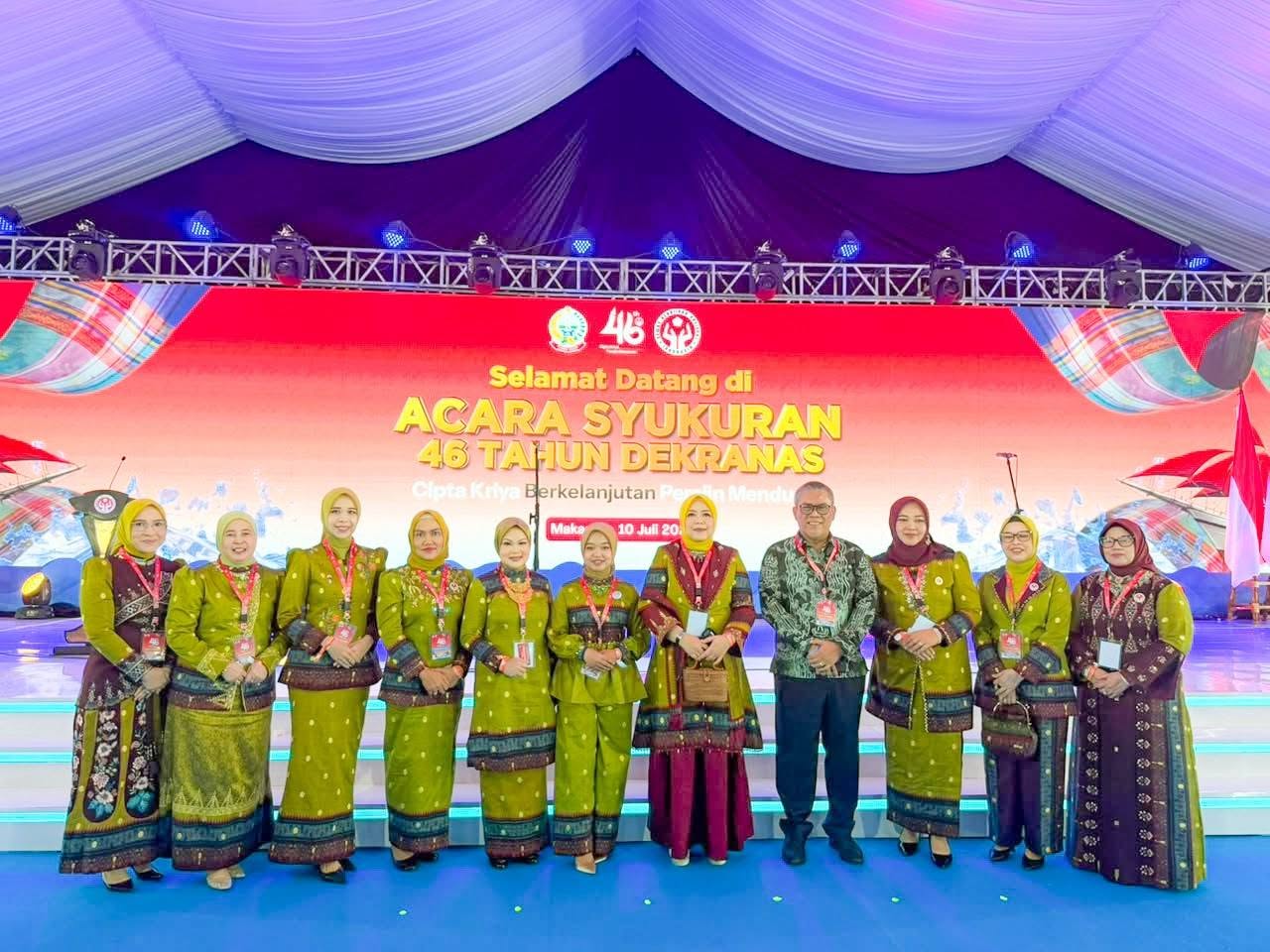 Hadiri HUT ke-46 Dekranas, Ketua Dekranasda Muba Patimah Toha Nyatakan Siap Dukung Sumsel Jadi Tuan Rumah Nasional