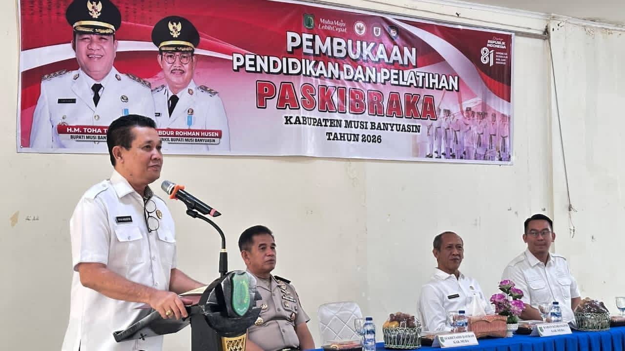 Sekda Syafaruddin Buka Diklat, 70 Calon Paskibraka Siap Sukseskan HUT ke-81 RI di Muba